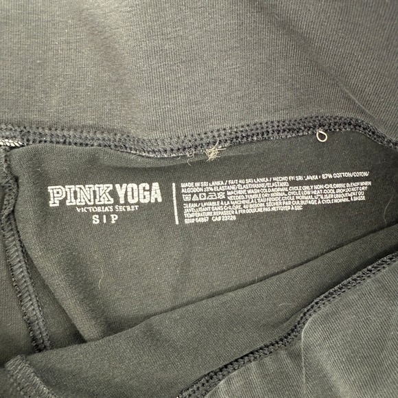 PINK Victoria's Secret Yoga Leggings Black Rhinestone Waistband Size S - Picture 6 of 8